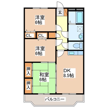 Ｍ・カルムマンションの物件間取画像